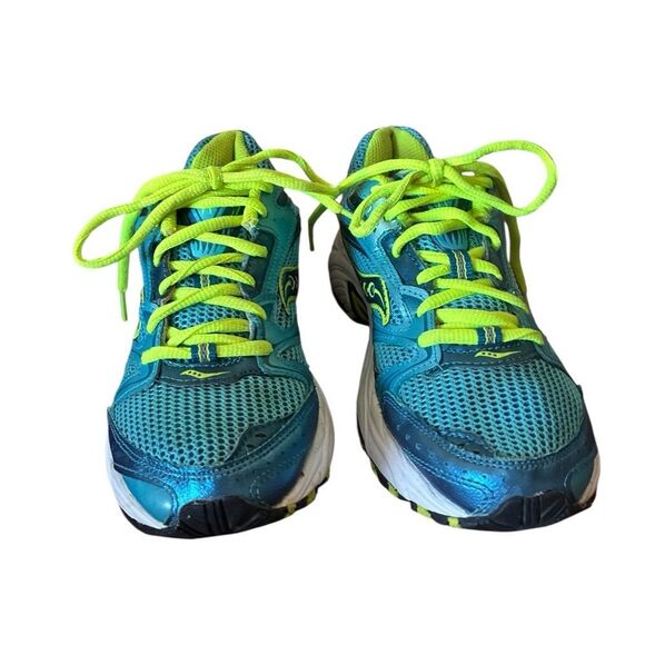 Saucony Women's Size 7.5 Blue and Green Running Shoes - Picture 5 of 10